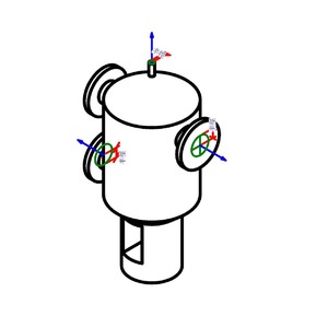 M_空氣分離器帶過濾器 - 同軸切面 - 80-500 mm - 法蘭式