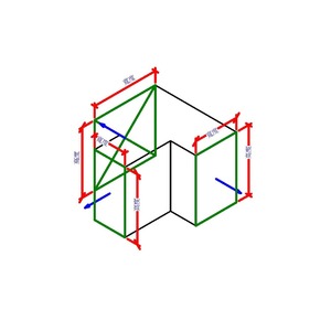 M_矩形 T 接頭 - 異徑