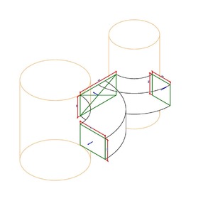M_矩形 Y 接頭彎曲轉接頭 - DTL