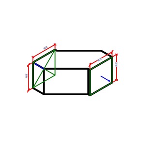 M_矩形偏移 - 素面 - 法蘭式