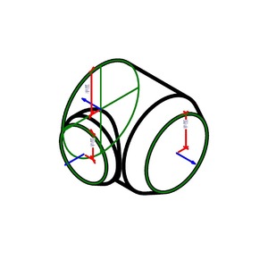 M_圓形 T 接頭帶轉接頭 - 直角錐形