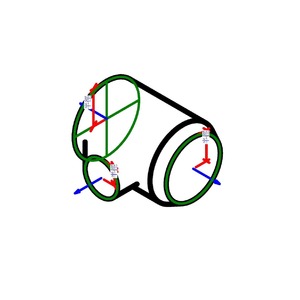 M_圓形 T 接頭帶轉接頭 - 斜面