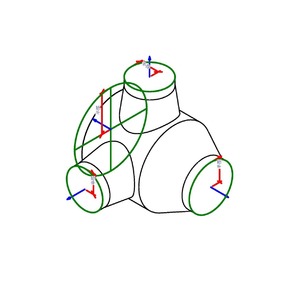 M_圓形轉接頭錐形交叉 - 90 度 - DTL