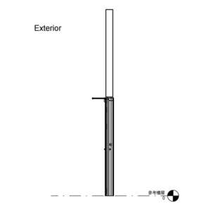 單扇木骨架木製防火門_水平鎖輔助_蝶型鉸鏈300