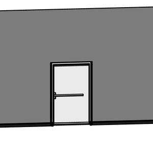 單扇木骨架木製防火門_平推鎖_蝶型鉸鏈300