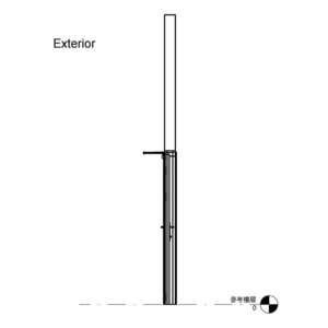 單扇木骨架木製防火門_匣式機械鎖(E-319)_蝶型鉸鏈300