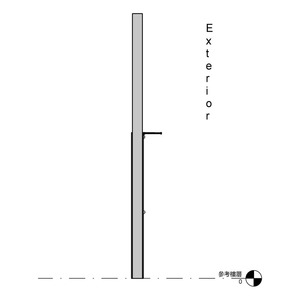 單扇木骨架木製防火門_喇叭鎖_蝶型鉸鏈300