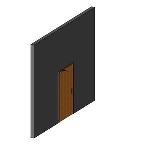 單扇木骨架鋼木防火門_匣式機械鎖(E-319)_重型鉸鏈300