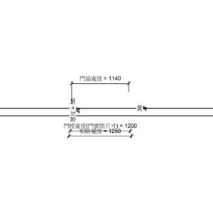 單扇木骨架鋼製防火門_喇叭鎖_旗型鉸鏈300