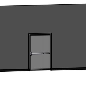 單扇木骨架木製防火門_平推鎖_蝶型鉸鏈400