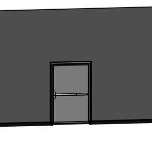 單扇木骨架鋼木防火門_平推鎖_重型鉸鏈400