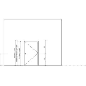 單扇木骨架鋼木防火門_喇叭鎖_重型鉸鏈400