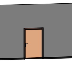 單扇木骨架鋼製防火門_匣式機械鎖(E-319)_旗型鉸鏈400