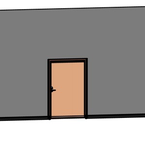 單扇肯特木製防火門_水平鎖輔助_蝶型鉸鏈_300