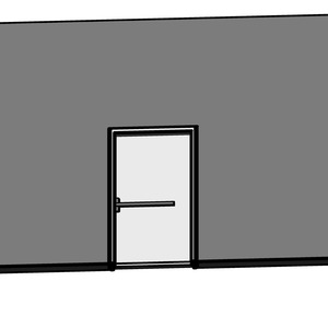 單扇肯特鋼製鋼木防火門_平推鎖_重型鉸鏈300