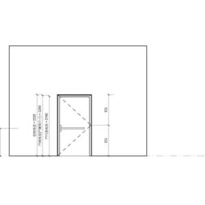 單扇肯特鋼製鋼製防火門_平推鎖_旗型鉸鏈300
