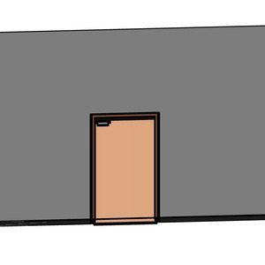單扇橫拉木製防火門(有框)(門樘含護鉤)_陽極鎖_自動回歸關門器_300v18