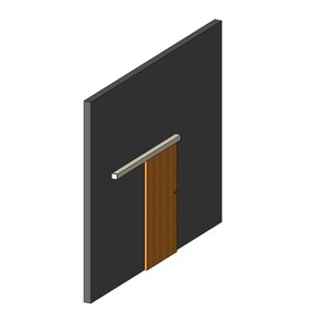 單扇橫拉木製防火門(有框)(門樘含護鉤)_陽極鎖_自動回歸關門器_300v18