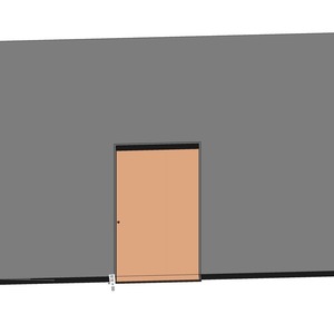 單扇橫拉鋼製防火門(有框)(無門樘)_勾鎖_自動門機_300v18