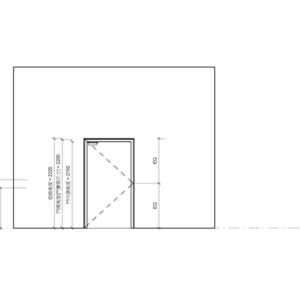 單扇橫拉木製防火門(有框)(門樘含護鉤)_陽極鎖_自動回歸關門器_400v18
