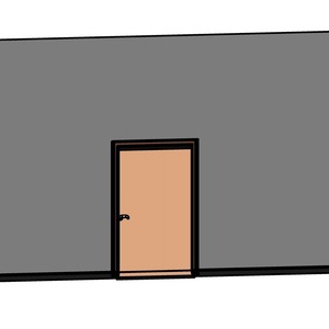 單扇橫拉木製防火門(有框)(門樘含護鉤)_電鎖_自動回歸關門器_400v18