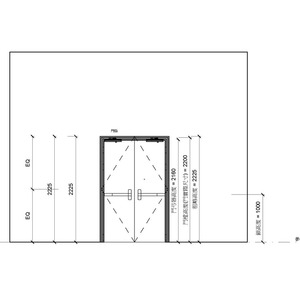 雙扇木骨架鋼木防火門_平推鎖_重型鉸鏈_外露式門弓器_300v18