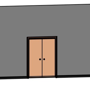 雙扇木骨架鋼製防火門_喇叭鎖_旗型鉸鏈_外露式門弓器_400v18