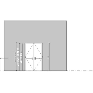 雙扇木骨架鋼製防火門_平推鎖_旗型鉸鏈_外露式門弓器_400v18