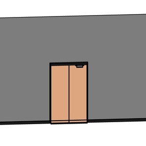 雙扇橫拉木製護鉤防火門(有框)(無門)_陽極鎖 _自動回歸關門器_300v18