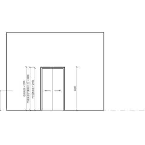 雙扇橫拉鋼製門樘防火門(有框)(含護鈎)_陽極鎖_自動門機_400v18