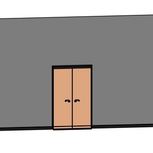 雙扇橫拉木製護鉤防火門(有框)(無門)_電鎖 _自動回歸關門器_400v18