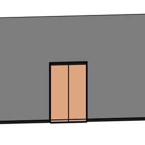 雙扇橫拉木製護鉤防火門(有框)(無門)_陽極鎖 _自動回歸關門器_400v18