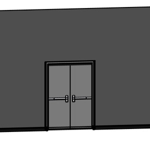 雙扇肯特木製防火門_平推鎖_蝶型鉸鏈_外露式門弓器_300v18