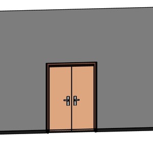 雙扇肯特木製防火門_匣式電子鎖WEL-3600_蝶型鉸鏈_外露式門弓器 _300v18