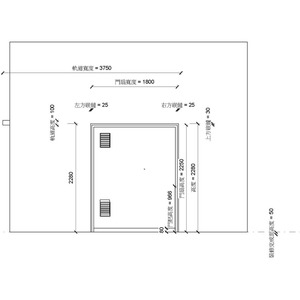 防火推拉門(60B)_台電配電室_180X210