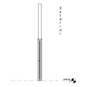 鋁框玻璃通風門_機房(洗衣間)_90X220