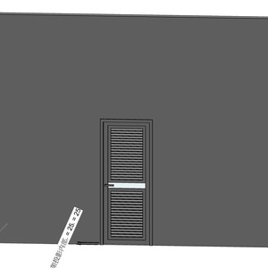 鋁框玻璃通風門_機房(洗衣間)_90X220