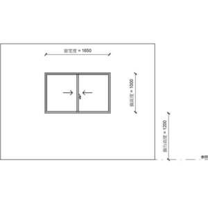 高級隔音氣密窗_WIN-361B_W8_1650X1000_正拉