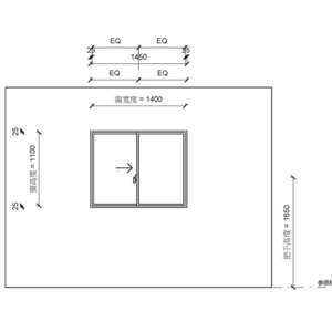高級隔音氣密窗_WIN-361B_W16_1400X1100_正拉