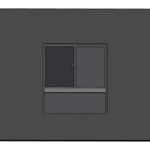 高級隔音氣密窗+固定窗WIN-361BF_W1L_1400X600_正拉