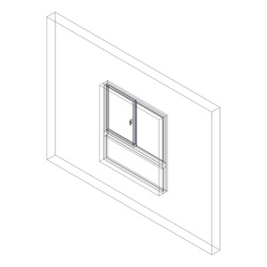 高級隔音氣密窗+固定窗WIN-361BF_W1L_1400X600_正拉