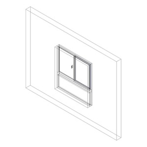 高級隔音氣密窗+固定窗WIN-361BF_W1R_1400X600_反拉