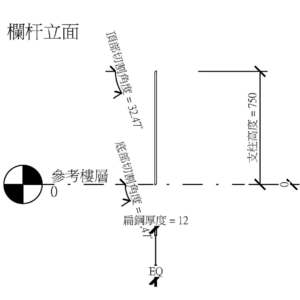 M_欄杆 - 扁鋼直立