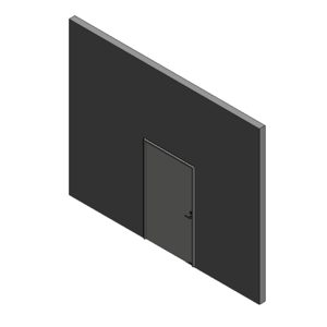 單扇鋼製門_水平輔助鎖_自動地鉸鏈400