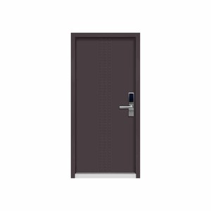 單扇鋼製門_水平輔助鎖_蝴蝶鉸鏈_外掛式400