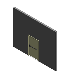 單扇鋼製門_平推鎖_蝴蝶鉸鏈_外掛式400