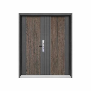 雙扇玄關門_匣式水平鎖_3D鉸鏈_隱藏式400