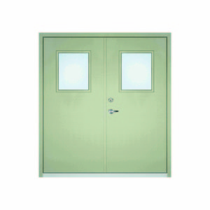 雙扇鋼製門_水平輔助鎖_蝴蝶鉸鏈_外掛式400