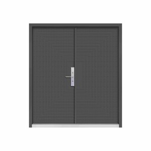 雙扇鋼製門_水平輔助鎖_蝴蝶鉸鏈_外掛式400