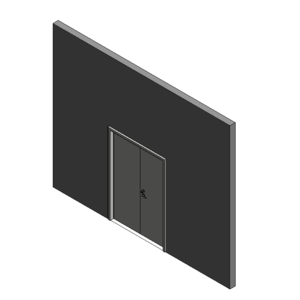 雙扇鋼製門_水平輔助鎖_蝴蝶鉸鏈_外掛式400